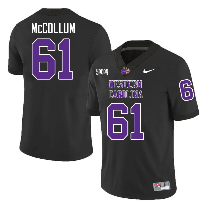 Western Carolina Catamounts #61 Bryan McCollum College Football Jerseys,Uniforms-Black